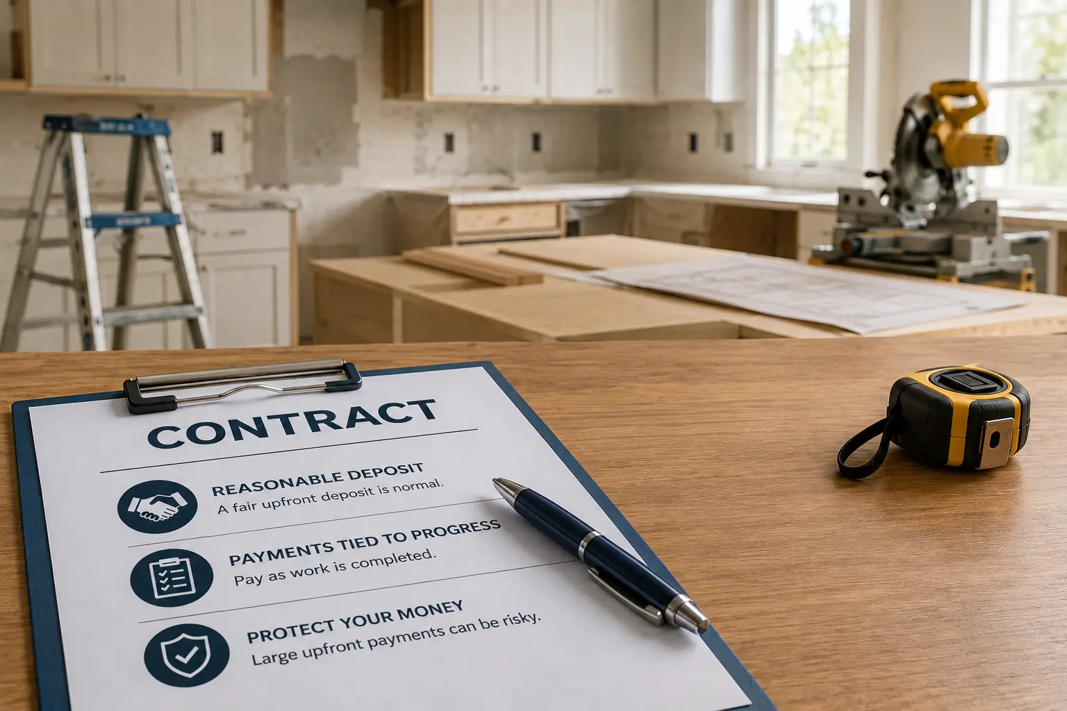Protecting your deposit during a kitchen remodel in the Hudson Valley